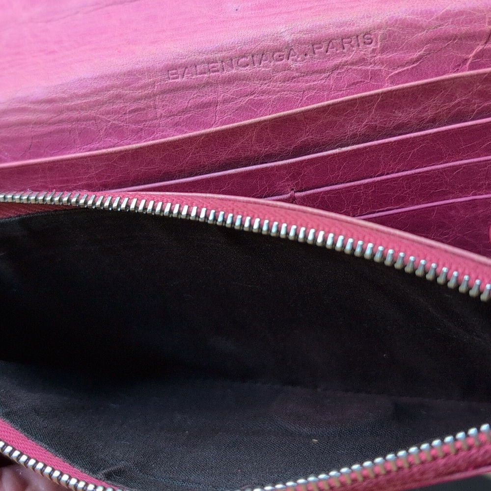 Balenciaga Pink Leather Women's Wallet As Is - Picture 12 of 13